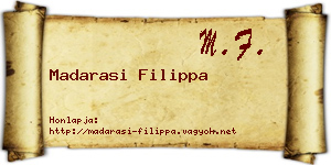 Madarasi Filippa névjegykártya